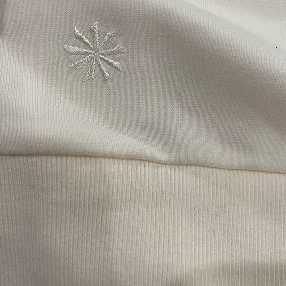 Athleta Retroterry V-Neck Sweatshirt in Magnolia White  NWT - Picture 6 of 8